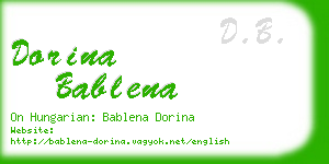 dorina bablena business card